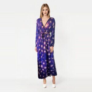 Just Cavalli Star Print Maxi Dress Sz 40 / 8 US